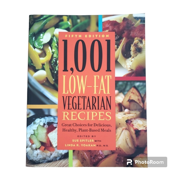 1,001 Low-Fat Vegetarian Recipes Paperback Book - Picture 1 of 6
